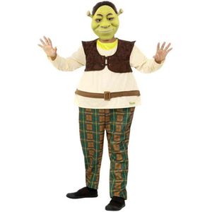 Smiffy's - Shrek Kostuum - Vriendelijke Groene Moerasvriend Kind - Jongen - Groen, Bruin - Large - Carnavalskleding - Verkleedkleding