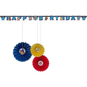 Paw Patrol - Feestversiering - Kinderfeest - Verjaardag - Themafeest - Feest - Slinger - Waaier hangdecoratie.