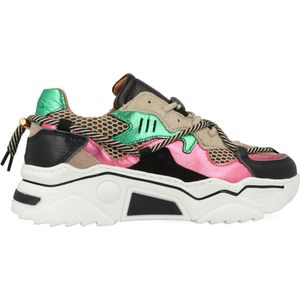 DWRS JUPITER mesh - Sneakers | Beige / Green / Pink Maat 39