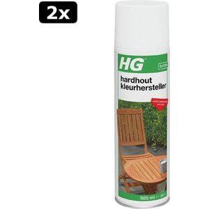 2x HG hardhout kleurhersteller - 500 ml - herstelt de natuurlijke kleur - snel en eenvoudig