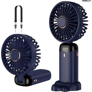 Noscut Handventilator- Mini ventilator- Elektrisch- Luchtverkoeling- Draadloos- Tafelventilator- Donkerblauw
