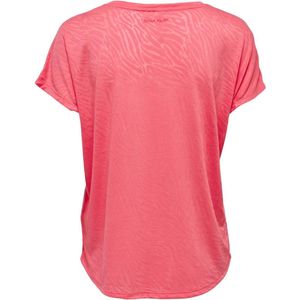 ONLY PLAY - jies loose burnout ss tee - T-shirt training km dames - Rood-Multicolour