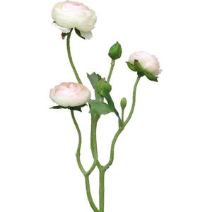 Kunstbloemen En Overige - Ranonculus Azura Pink/cream 48cm