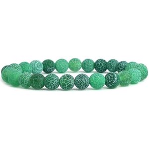 Bixorp Gems Verweerde Agaat Edelstenen Armband - Groen - Gepolijste Edelsteen Kralenarmband