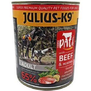 Julius K9 - Natvoer Hond - Paté - Rund & Aardappel - 4 x 800g