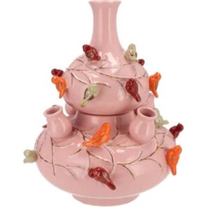 Daan Kromhout - Bird Vase - 2-delig - Vaas - Tulpenvaas - Pink - Licht Roze - D23 x H25 cm - Toetervaas