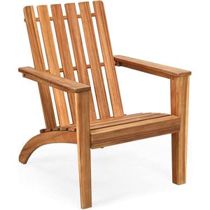 Adirondack Tuinstoel, tuinstoel, tuinmeubelen, houten stoel, terrasstoel, houten stoel voor tuin, terras, outdoor, 68 x 73 x 85 cm