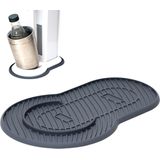 Grijze siliconenmat voor Sodastream Crystal compatibel met Sodastream Crystal 2.0, sodastream crystal 3.0 druppelbescherming onderlegger soda stream accessoires voor bruiswatertoestellen