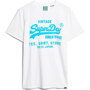 Superdry NEON VL T SHIRT Heren - Wit - Maat M