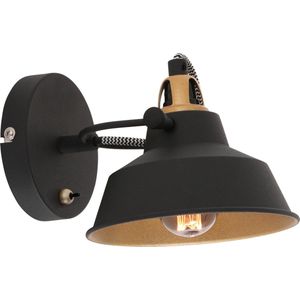 Mexlite wandlamp Nové - zwart - metaal - 3326ZW