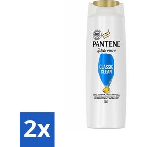Pantene - Shampoo - Classic Clean - Verfrissende Reiniging - Voor Normaal Haar - 225 ml - Voordeelverpakking - 2 stuks