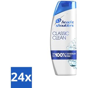 Head & Shoulders - Shampoo - Classic Clean - Dagelijkse Reiniging & Gezond Haar - 400 ml - Voordeelverpakking - 24 stuks