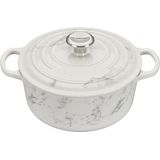 Le Creuset Braadpan Signature Marmer Marble - Wit - ø 24 cm / 4.2 Liter