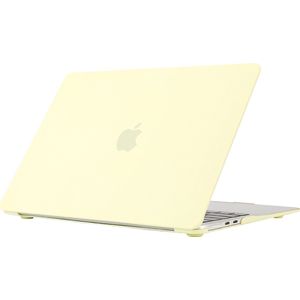 Mobigear Laptophoes geschikt voor Apple MacBook Air 15 Inch (2023-2025) Hoes Hardshell Laptopcover MacBook Case | Mobigear Cream Matte - Geel - Model A2941 / A3114 / A3241