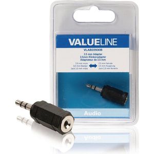 Valueline VLAB22930B Audio-adapter 3,5 mm Male - 2,5 mm Female Zwart