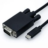 USB-C naar VGA kabel met DP Alt Mode (1920 x 1200) / zwart - 1,8 meter