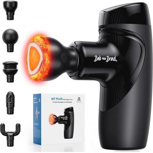 Draagbaar Mini Massagepistool met Warmte- en Lichttherapie voor Diepe Weefselmassage en Pijnverlichting - Perfect Kerstcadeau