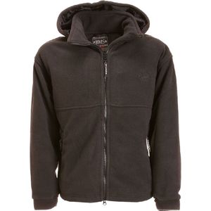 BMS Fleece Windsmoother Kapuzen-Jacke Schwarz-XXL