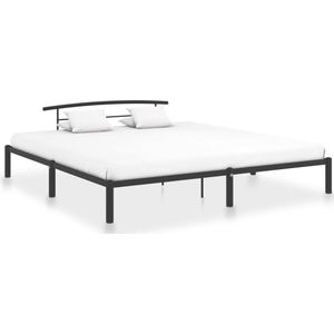 The Living Store Metalen Bedframe - 210 x 190 x 63 cm - zwart