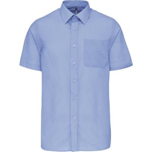 Luxe Herenoverhemd 'Ace' korte mouwen merk Kariban Hemelblauw maat 6XL