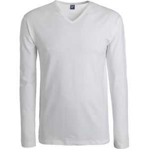 Alan Red Oslo Long Sleeve Heren T-shirt Wit V-Hals Body Fit One-Pack