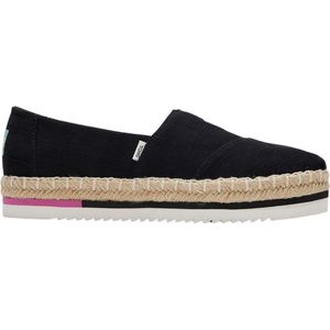 Toms Alpargate Platform Rope dames espadrille - Zwart - Maat 37