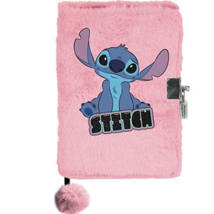 Disney Lilo & Stitch Dagboek A5 Roze - gelinieerd met slot - 15 x 21 x 3 cm