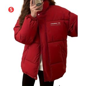 Livano Winterjas - Dames - Parka Winterjas - Winter - Volwassen - Lange Jas Dames - Mantel Dames - Rood - Maat L