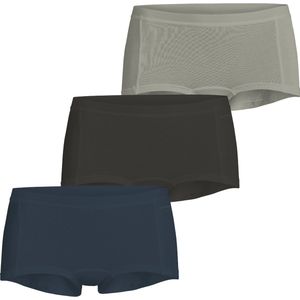 Björn Borg Dames Minishorts - 3 Stuks - Blauw/Zwart/Groen - Katoen - Maat L - Dames Boxershorts