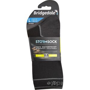 Bridgedale Unisex Stormsock Allround Sportsokken Zwart (100% waterdicht) 36-39