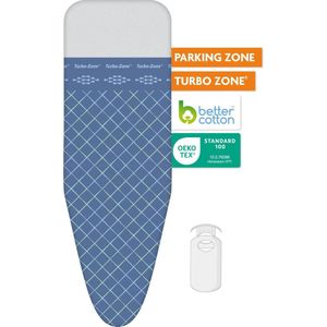 Laundryspecialist Strijkplankhoes met glijzone & hittebestendige parkeerzone - 3 laags - maat XL voor een breedte van 42 tot 52 cm en een lengte van 130 tot 138 cm