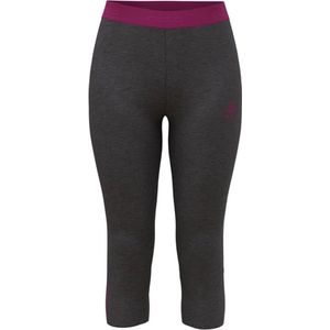 Ondergoed Odlo Women Bottom 3/4 Performance Wool 150 Odlo Graphite Grey Melange Festival Fuchsia-S