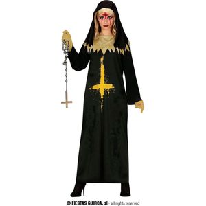 Guirca - Non Kostuum - Anti Non Demonica - Vrouw - Zwart - Maat 42-44 - Halloween - Verkleedkleding
