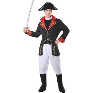 Widmann - Middeleeuwse & Renaissance Strijders Kostuum - Napoleon Van Elba - Man - Zwart - XL - Carnavalskleding - Verkleedkleding