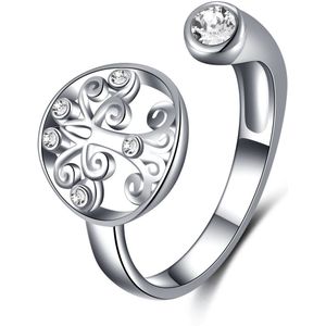 Di Lusso - Ring Zowie - Swarovski Crystals - Witgoud - Dames - Multimaat