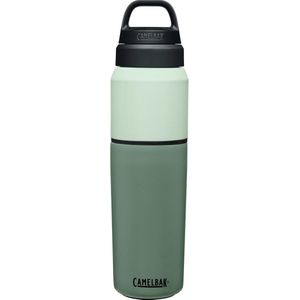 CamelBak Multibev Vacuum SS - Waterfles met afneembare koffie / theebeker - 650 ml + 500 ml - Groen / Mint (Moss / Mint)