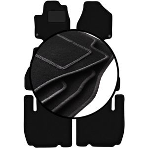 Set velours vloermatten voor: Chrysler Pacifica II 7-zits (2017-)