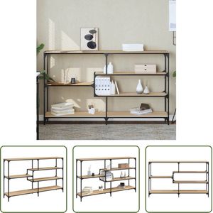 The Living Store Wandtafel Sonoma Eiken - Hoge Kwaliteit - 160x32x95 cm - Industriële Stijl