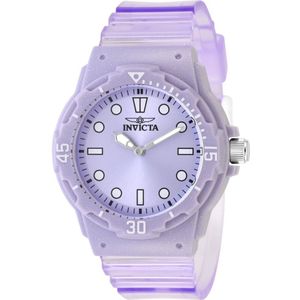 Invicta Celestial 49206 Dames Horloge - Waterdicht - Analoog - Quartz Uurwerk - Plastic met paarse Wijzerplaat - 35mm