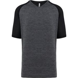 Tweekleurig padel T-shirt heren met korte mouwen 'Proact' Black/Dark Grey - M