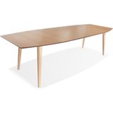 Alterego Uitschuifbare eettafel 'CROKUS' in natuurkijke afwerking hout - 170-270x100 cm