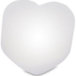 Himalaya Zoutkristal hart wit LED lampje 46411 9x5,5cm. (links op de foto)