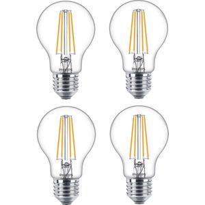 4 stuks Philips led lamp E27 7W 2700K Helder Niet dimbaar