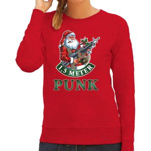 Foute Kerstsweater / kersttrui 1,5 meter punk rood voor dames - Kerstkleding / Christmas outfit L