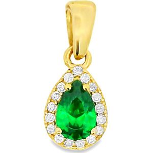 Juwelier Zwartevalk 14 karaat gouden druppel hanger - 14.300-G