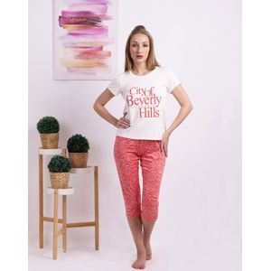 VANILLA - California dames pyjama - Pyjamasets - Tweedelig - Viscose - Lichtroze - PJ1503 - M