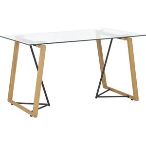 Eettafel - Transparant - Veiligheidsglas - 4 Personen