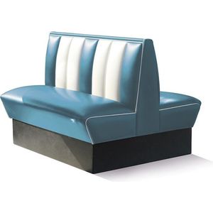 Bel Air Dinerbank Double Booth HW-120DB Blauw