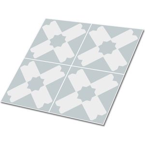 Tulup PVC Tegels - Geometrisch Patchwork Vinyl Tegels - 30 cm x 30 cm - Grijs Vloer Tegels PVC - 9 stuks - Vinyl Vloer Tegels - Mozaïek Plaktegels - Zelfklevende PVC Tegels - Plaktegels keuken en Badkamer