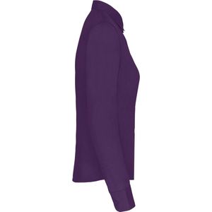 Blouse Dames XL Kariban Lange mouw Purple 65% Polyester, 35% Katoen